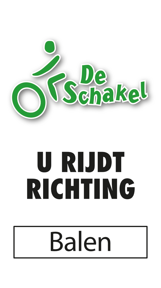 Bevestigingsbord na de afslag